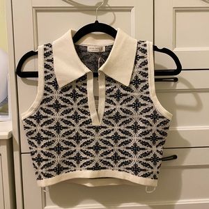 Collared Sleeveless Sweatervest